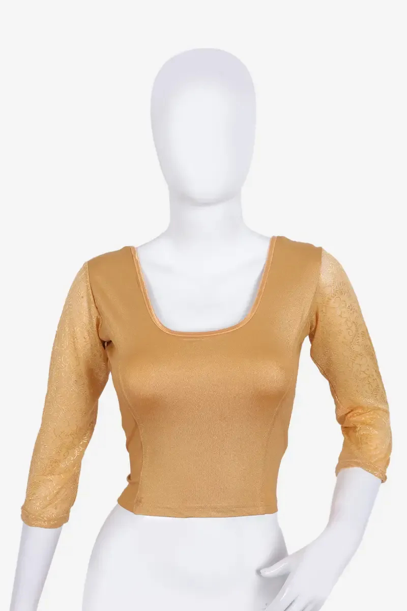 Cotton Lycra Shimmer Readymade Blouse for Women