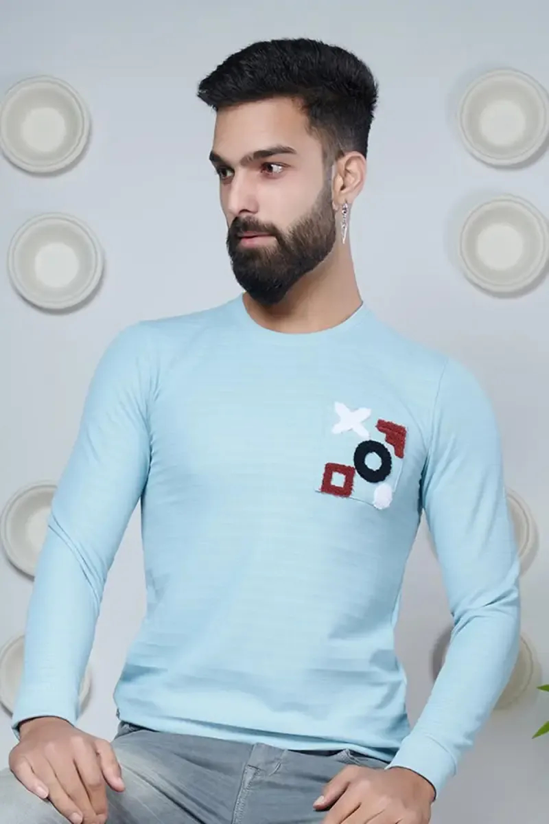 Cotton Embroidered T-shirt for Men