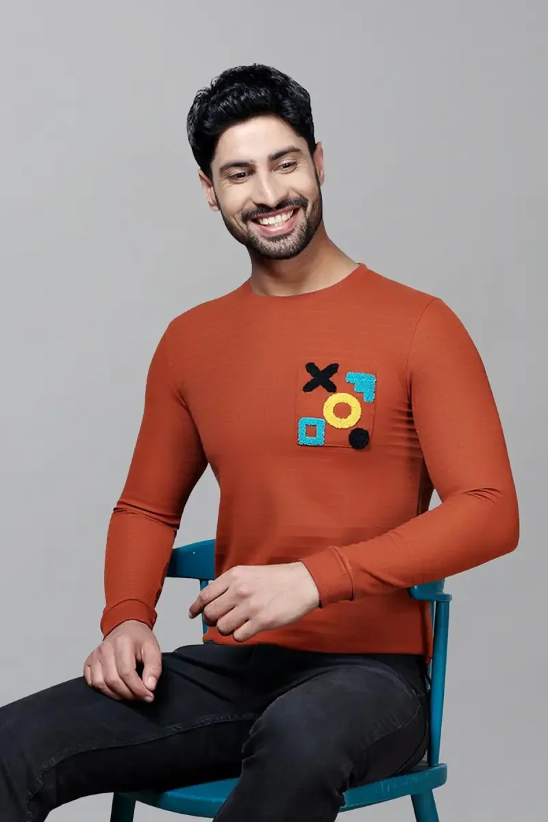 Cotton Embroidered T-shirt for Men