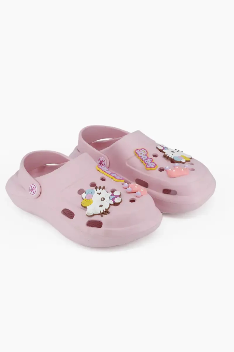 Girl's Kitty Printed Lightweight Clogs