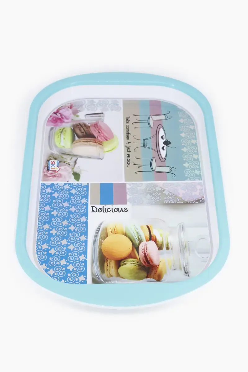 SKI Plastic Printed Serving Tray - 41 cm