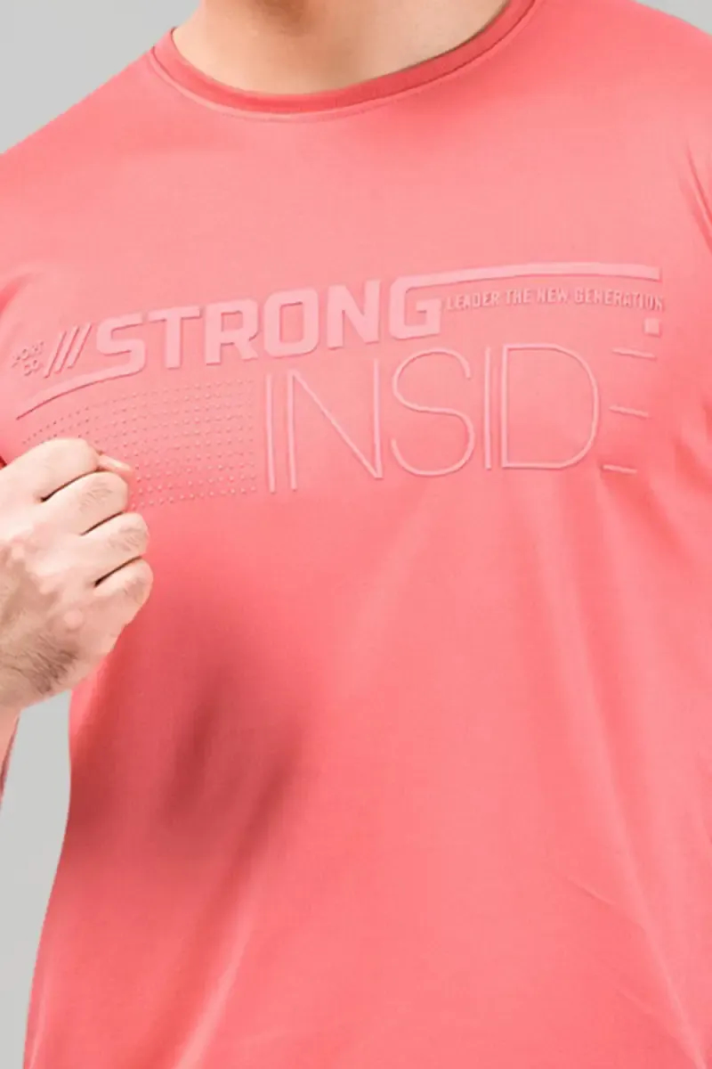 Men's Embossed Printed T-shirt