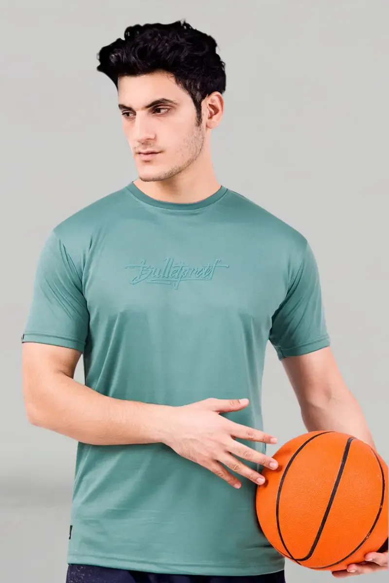 Men's Cotton Blend Embossed Print T-shirt