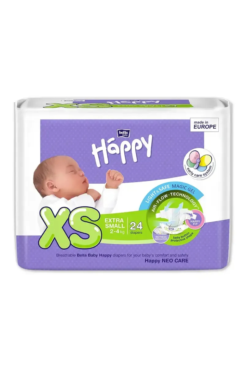 Bella Baby Happy Extra Small Diapers (24 Pieces)