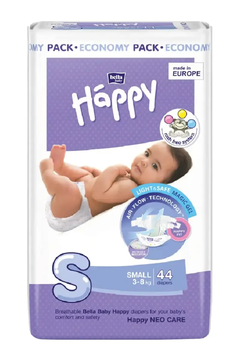 Baby Happy Small Diapers (44 Pieces)