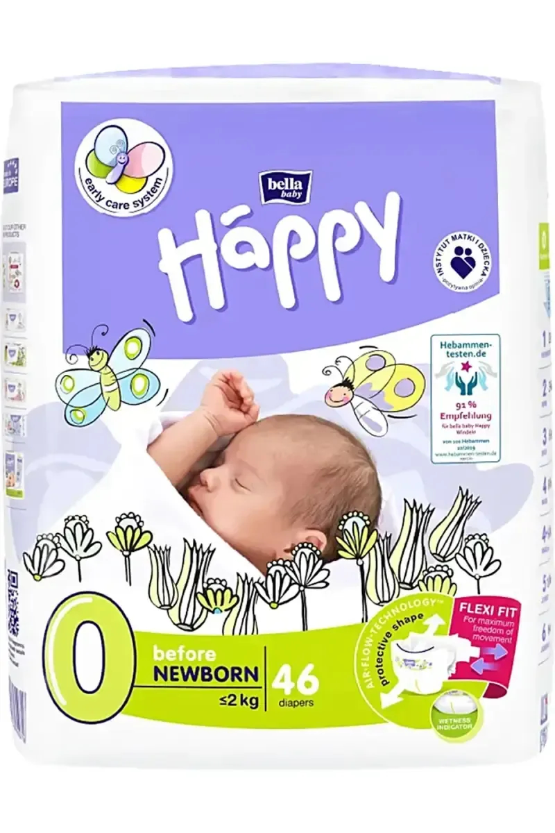 Bella Baby Happy Diapers For Just born (46 Piece)