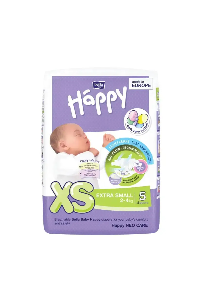 Bella Baby Happy Extra Small Diapers (5 Pieces)