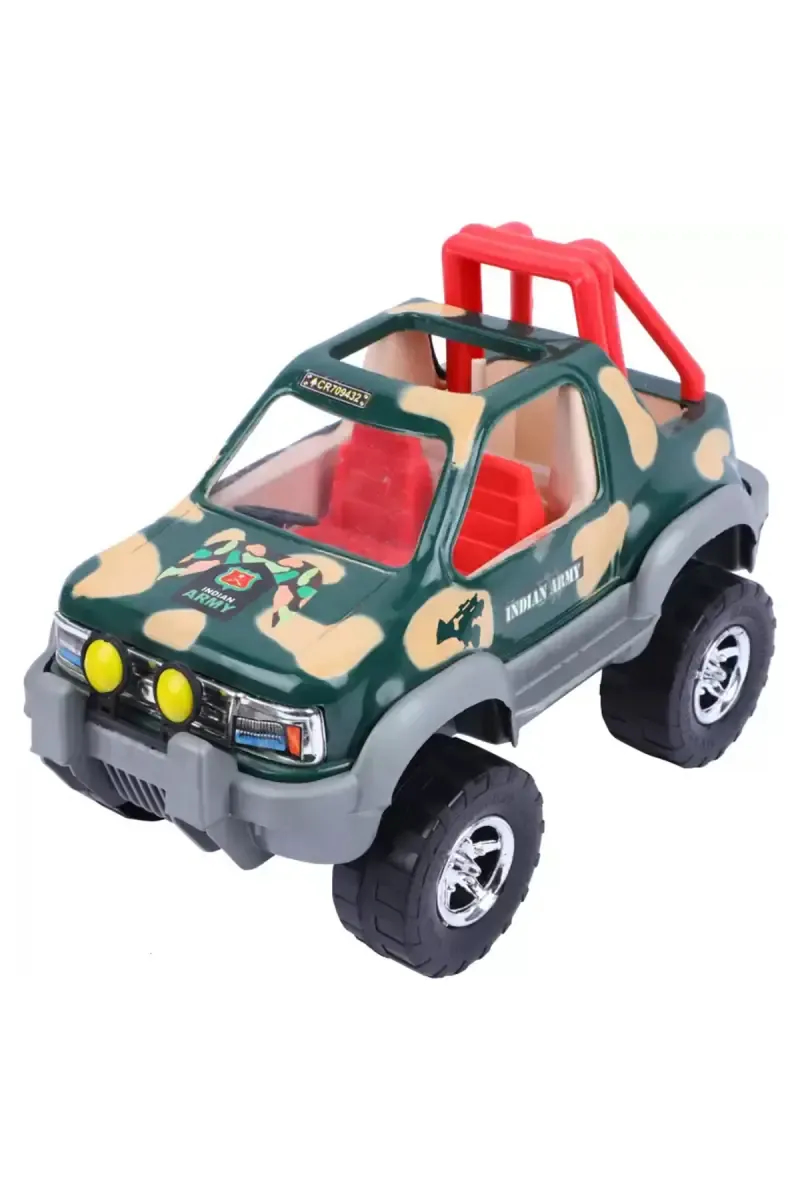 Indian Army Jeep Push and Go Toy - Pack of 1