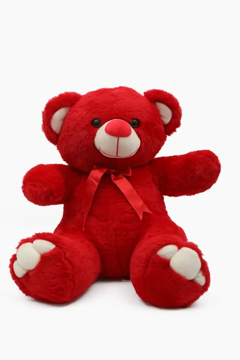 Patch Teddy Plush Stuffed Toy - Red (15 Inch) 