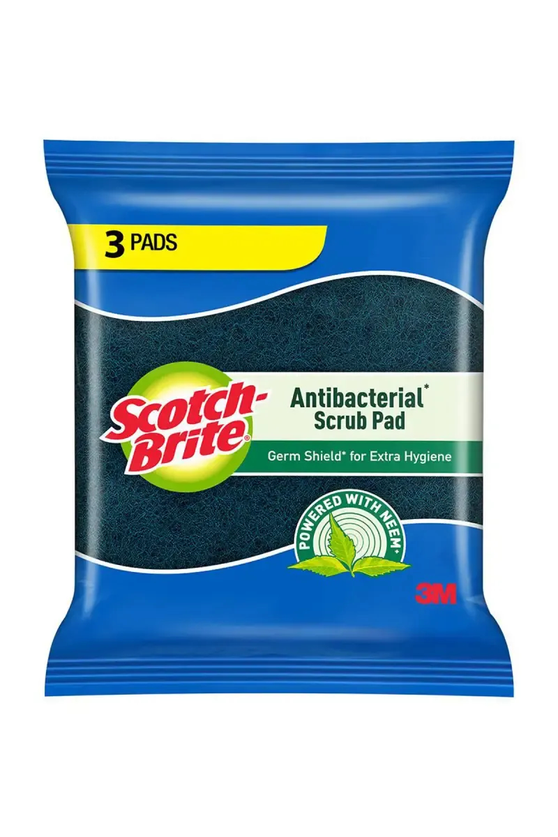 Scotch-Brite Polyester Scrub Pad, 3 Pcs - 4 cm