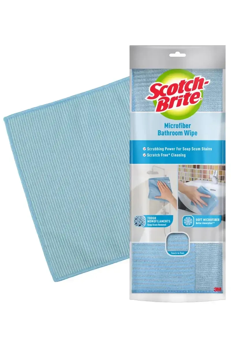 Scotch-Brite Microfiber Bathroom Wipe - 30 x 32 cm
