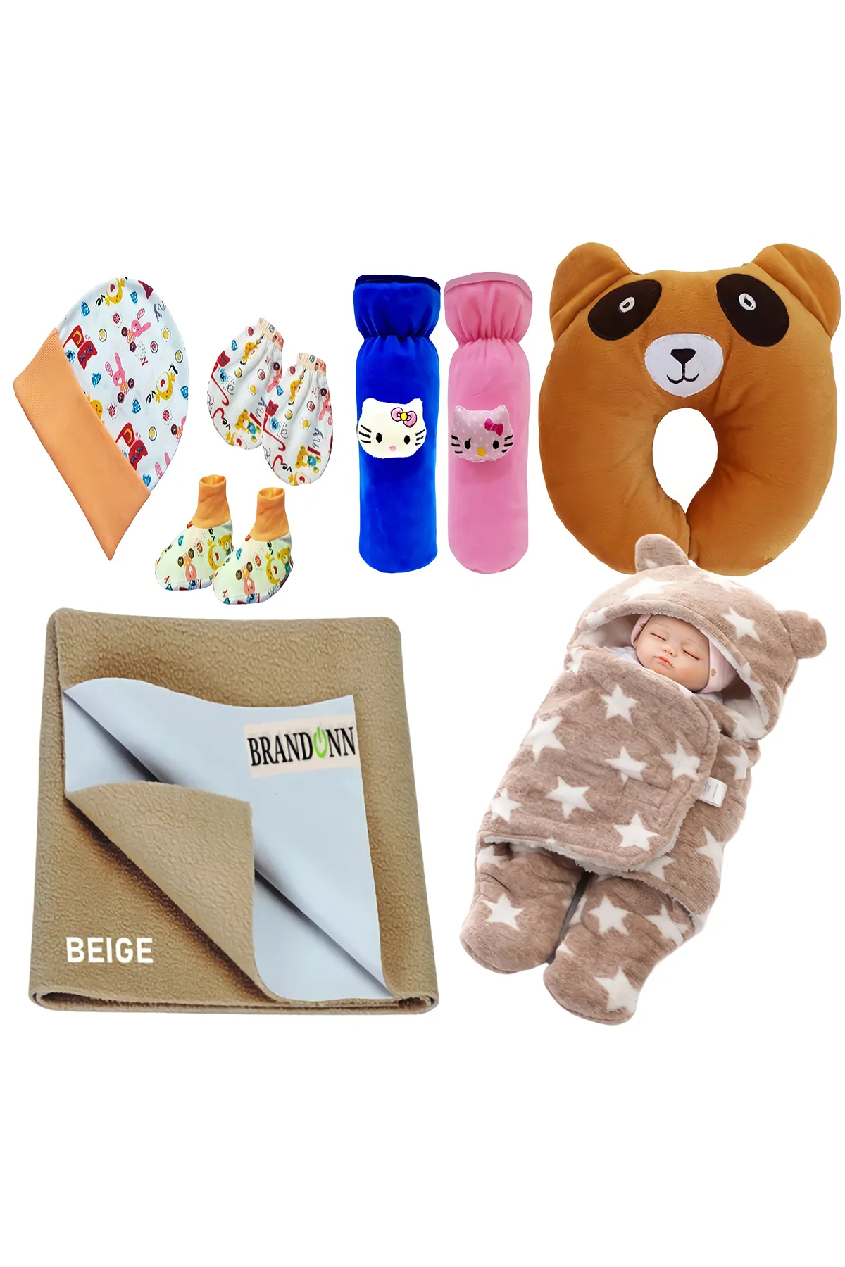 Brandonn New Born Baby Gift Set Combo Pack (8 Pcs) - Pack of 1