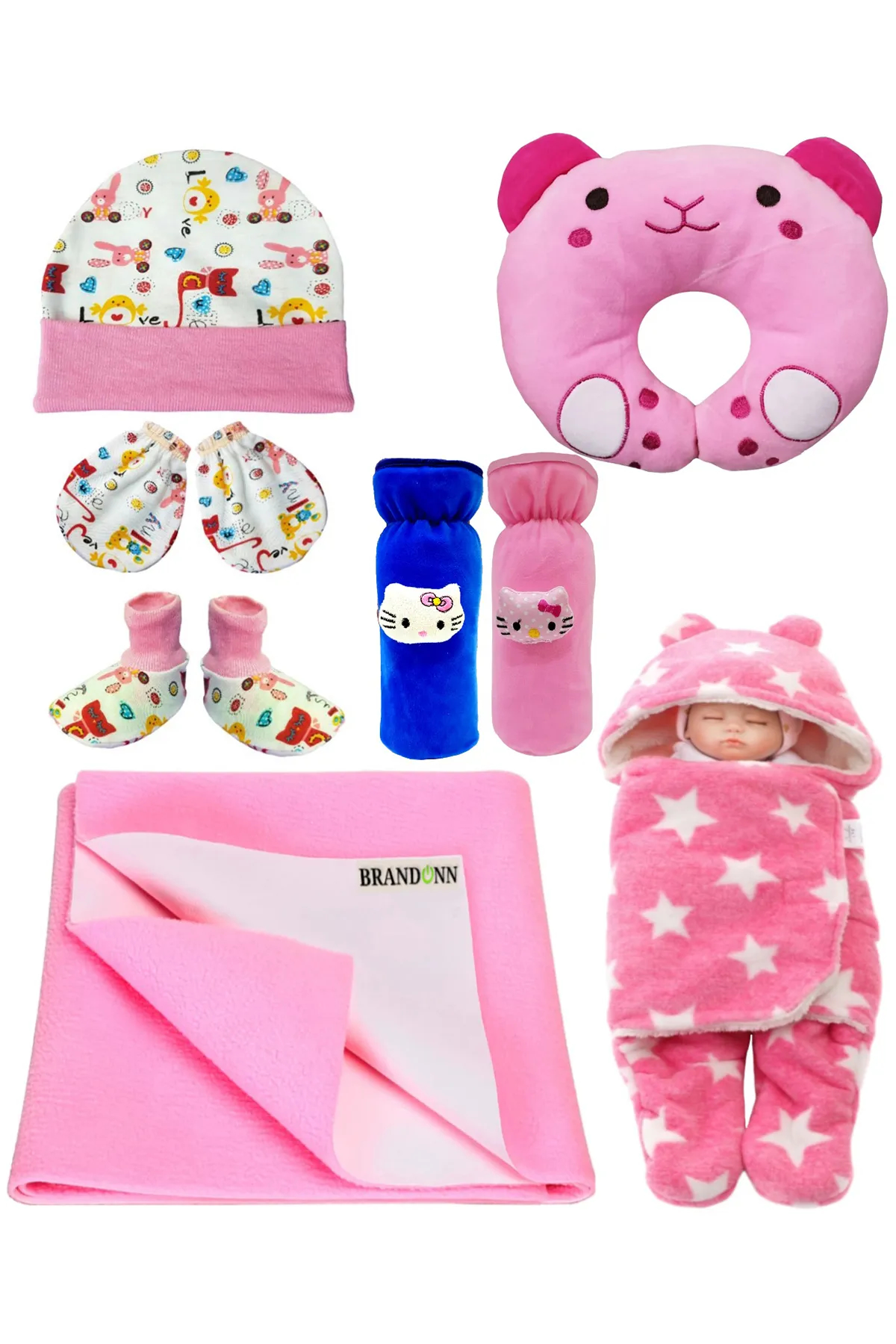 Brandonn New Born Baby Gift Set Combo Pack (8 Pcs)  - Pack of 1