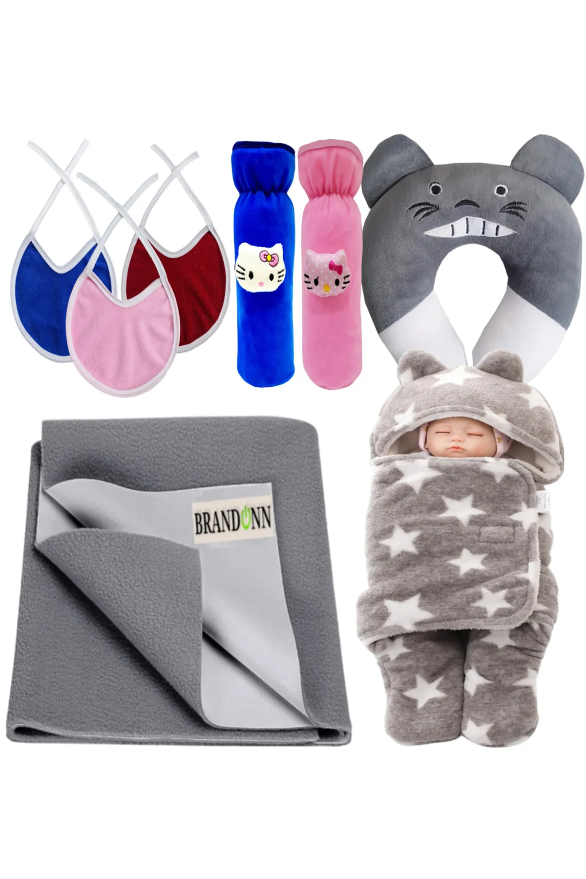 Brandonn New Born Baby Gift Set Combo Pack (8 Pcs) - Pack of 1