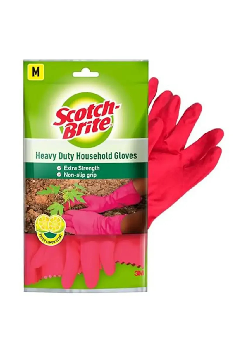 Scotch-Brite Rubber Kitchen Gloves - 10 cm (Medium)