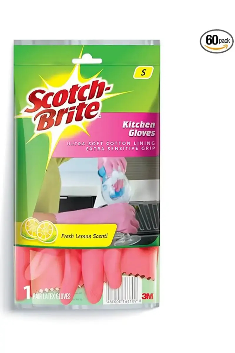 Scotch-Brite Rubber Kitchen Gloves - 9 cm (Small)