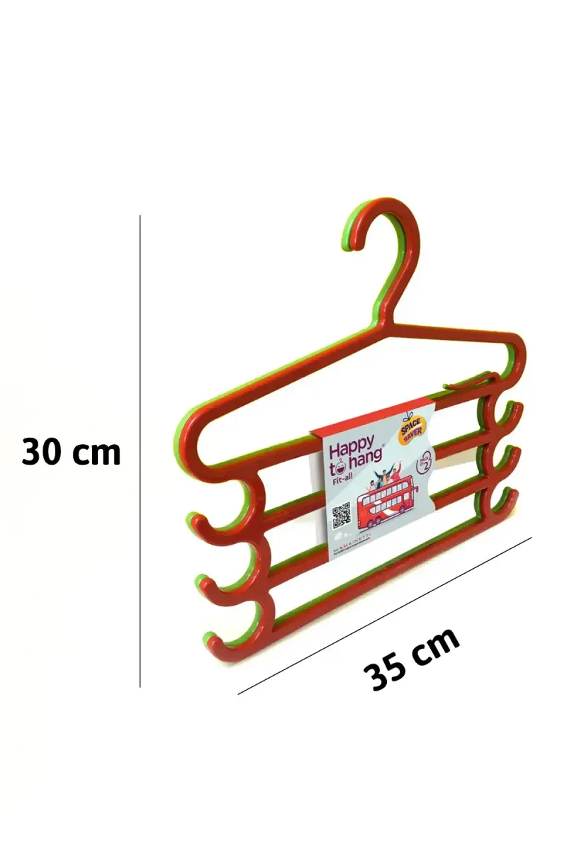 Happy To Hang Plastic Fit All 4 Layers Hanger - 2 Pcs
