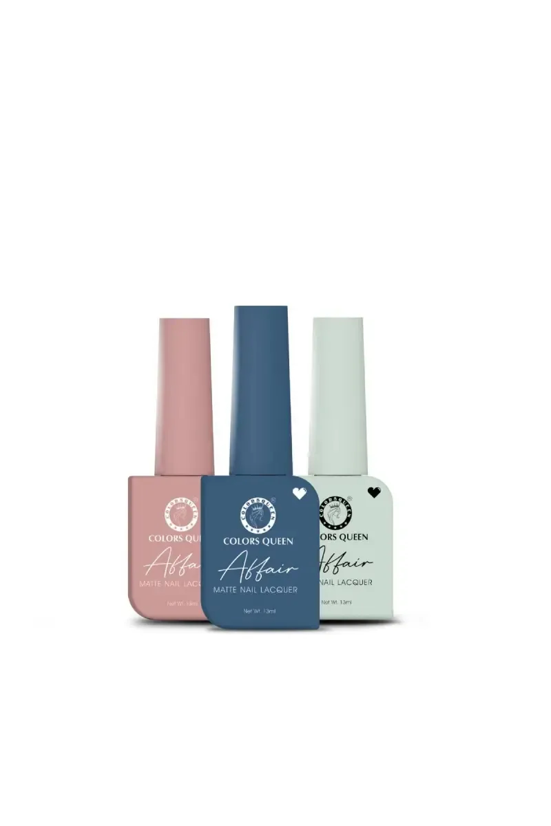 Colors Queen Affair Semi Matte Glossy Nail Polish - Pack Of 3 (Shade 27) 