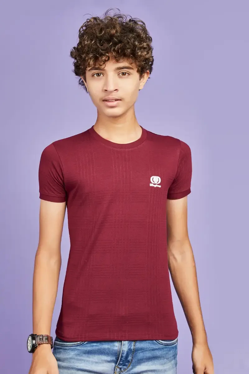 Boy's Cotton Solid T-shirt 