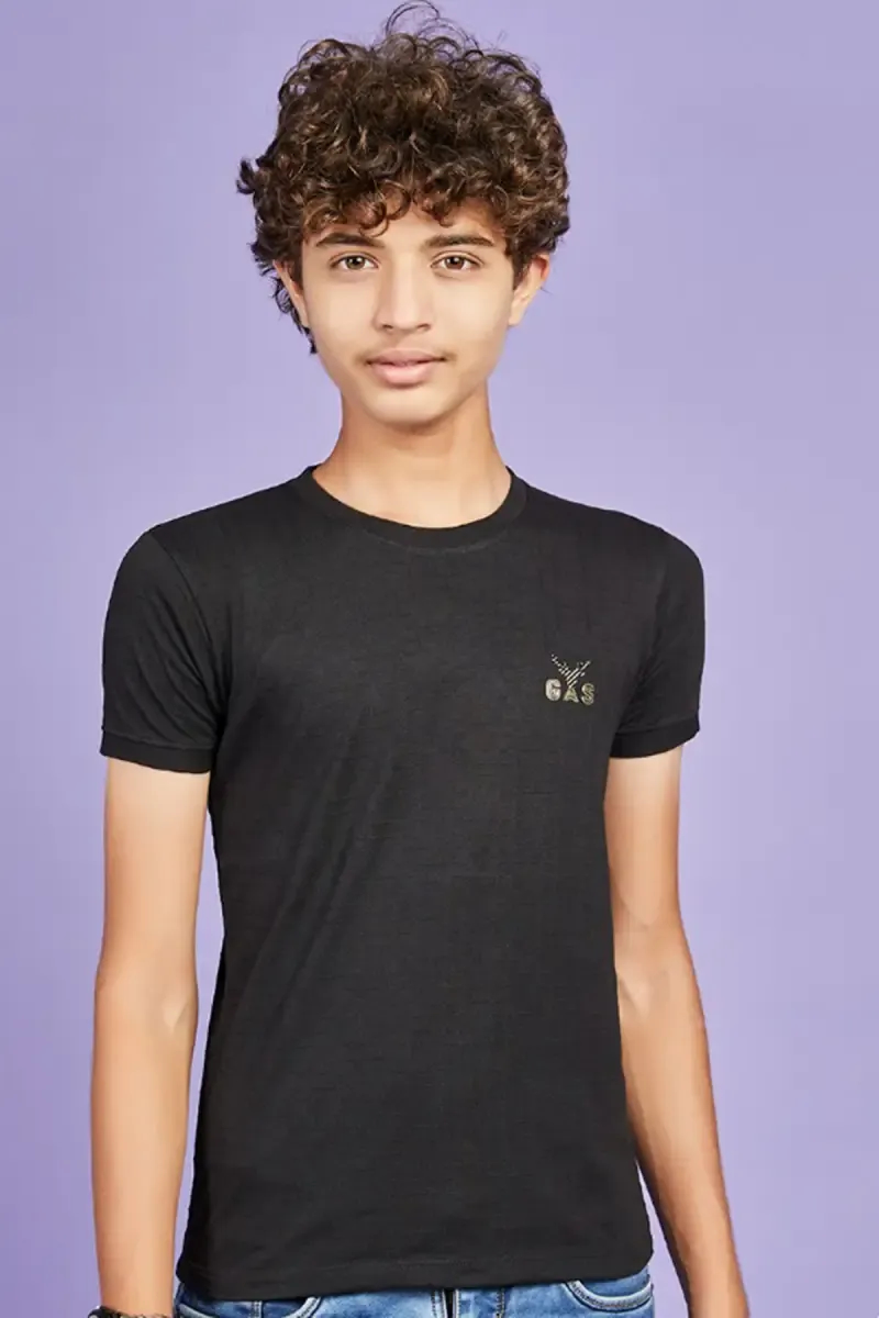 Boy's Solid Cotton T-shirt