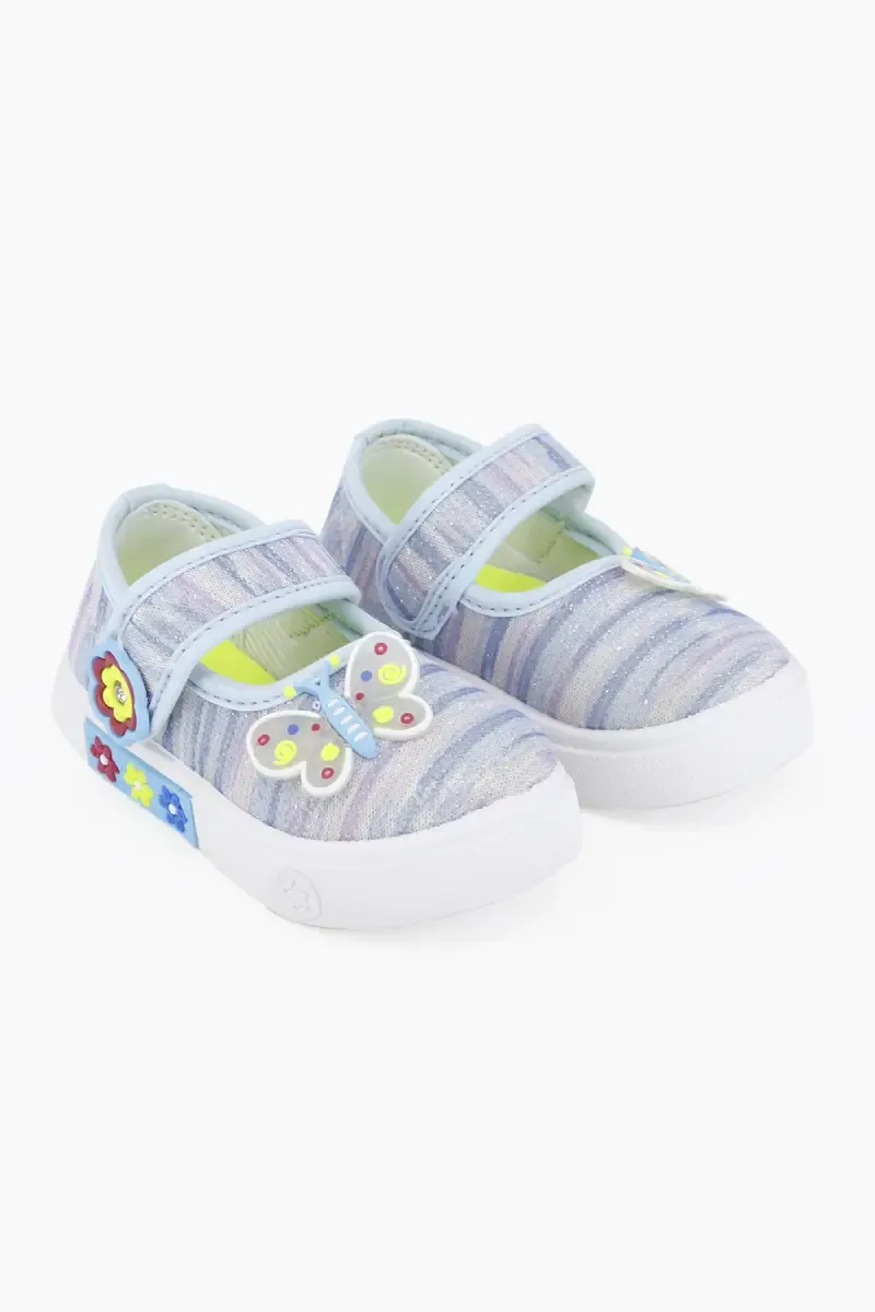 Baby Girls Hook & Loop Casual Ballerinas