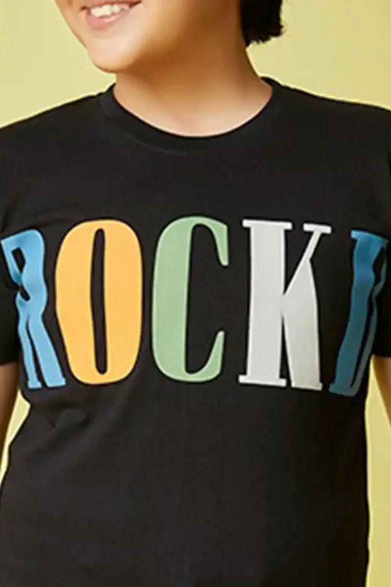 Boy's Cotton Printed T-shirt