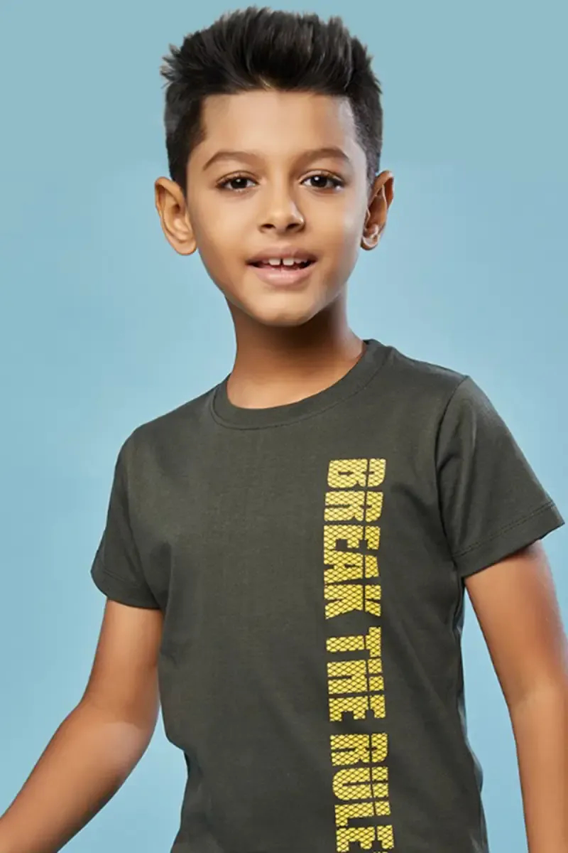Boy's Cotton Printed T-shirt