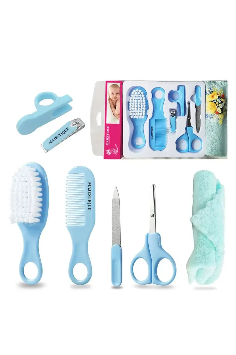 Majestique Baby Grooming Care Kit 7 Pcs (Baby Blue) - Pack of 1