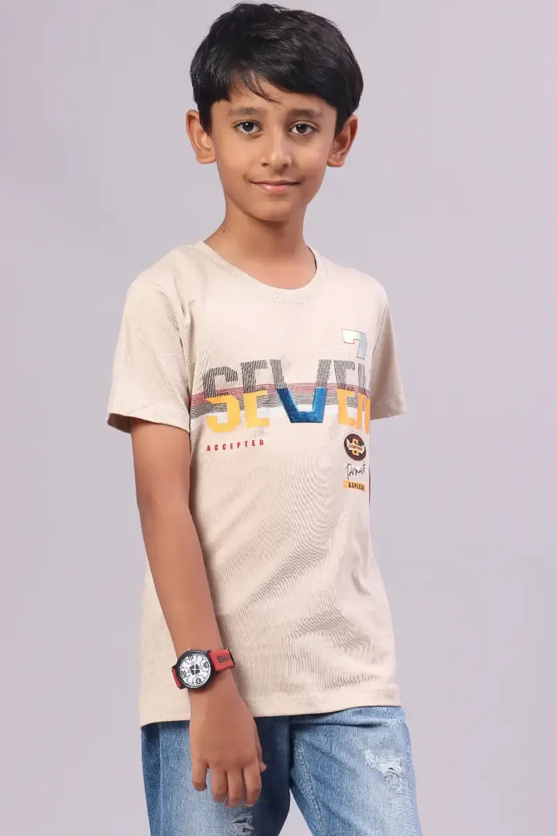 Boy's Cotton Printed T-shirt 
