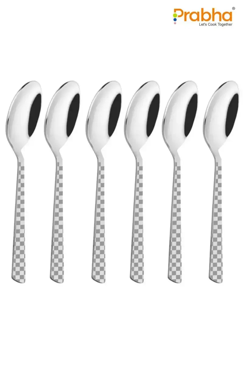 Prabha Stainless Steel Camry Dessert Spoon Set - 18cm