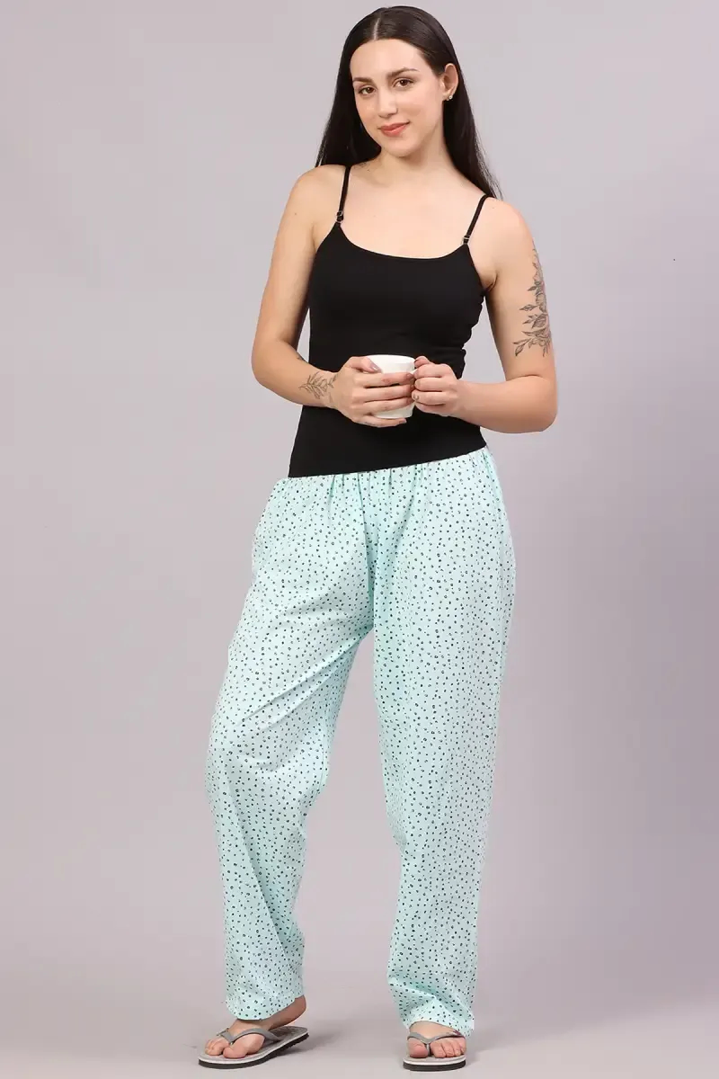Cotton Hosiery All Over Printed Pyjama Pant for Women