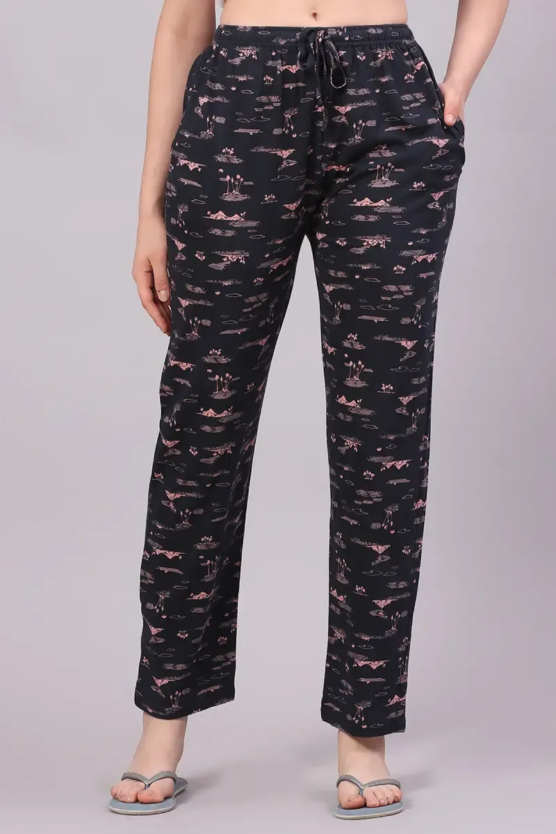 Women's Cotton Hosiery Printed Pyjama Pant