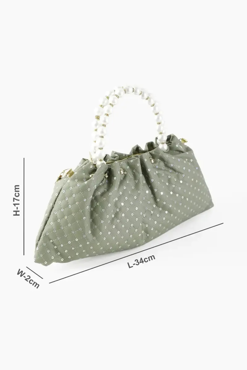 Pearl Handle Mini Tote Bag for Women