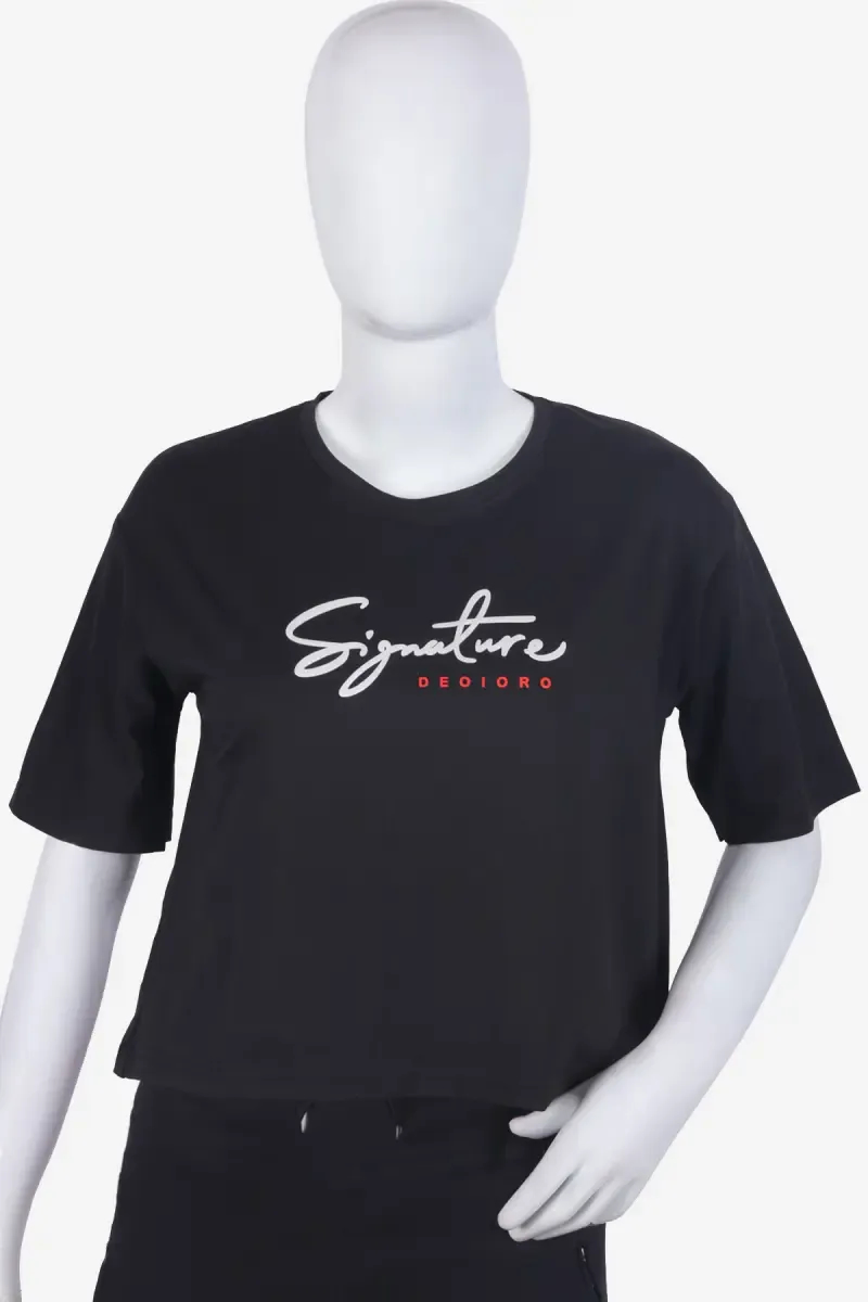 Cotton Typographic Printed T-Shirt for Women