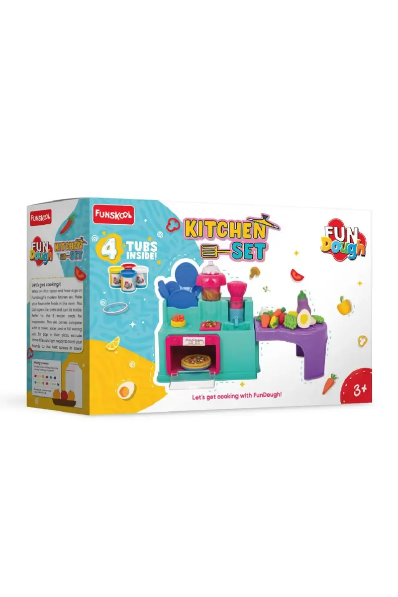 Funskool Fun dough Cutting and Moulding Kitchen Playset - Multicolor