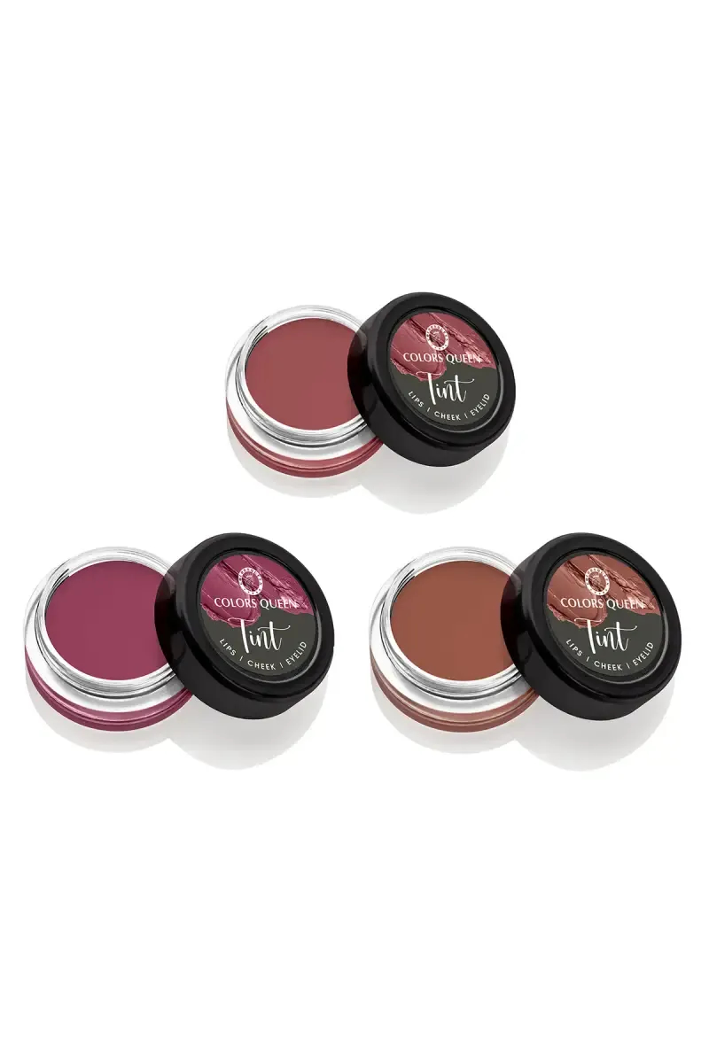 Colors Queen Matte Lip Tint & Cheek Tint Combo - 3 Pcs 