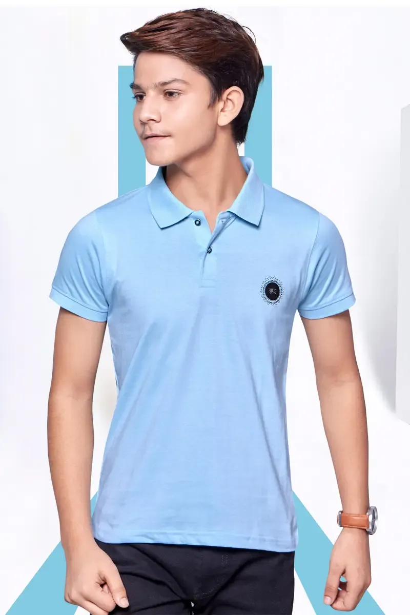 Boy's Polo Collar Cotton T-shirt 