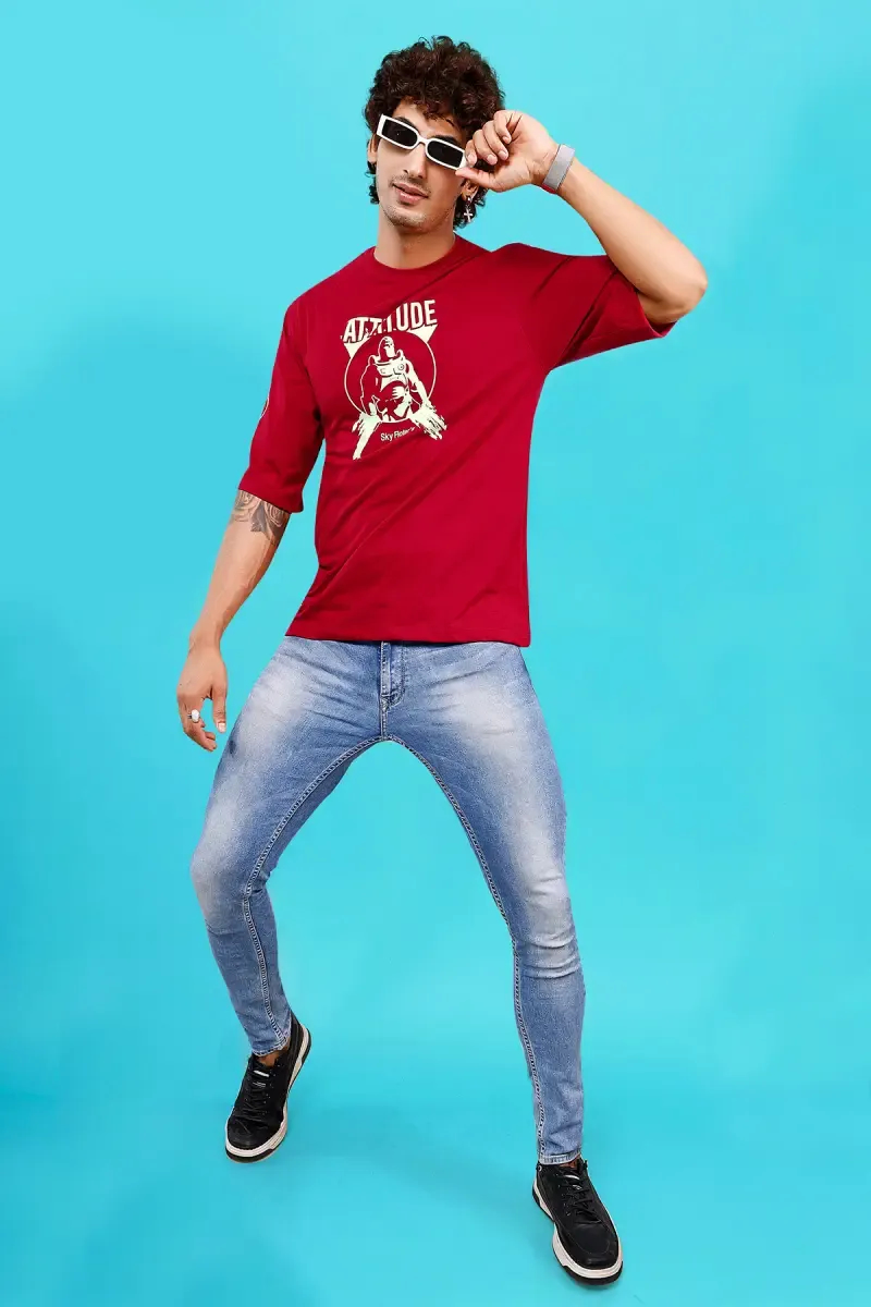 Men's Printed Drop Shoulder T-shirt