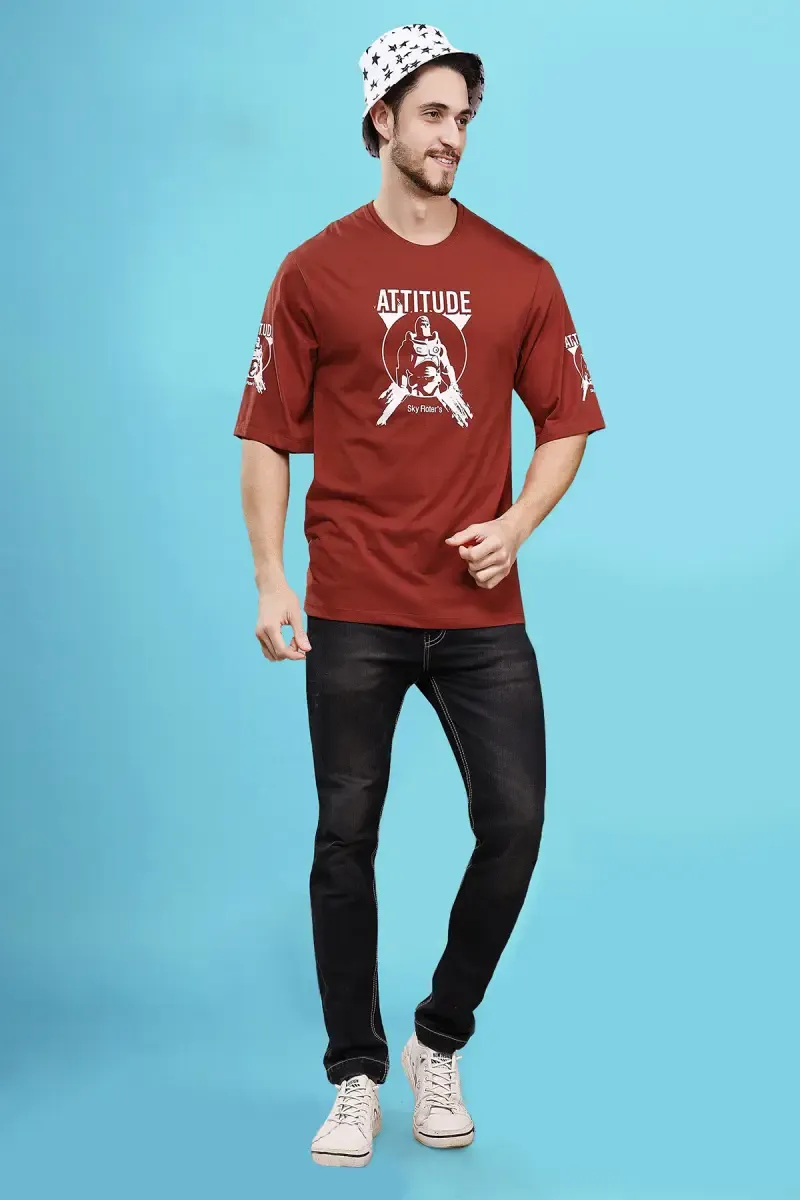 Men's Printed Drop Shoulder T-shirt