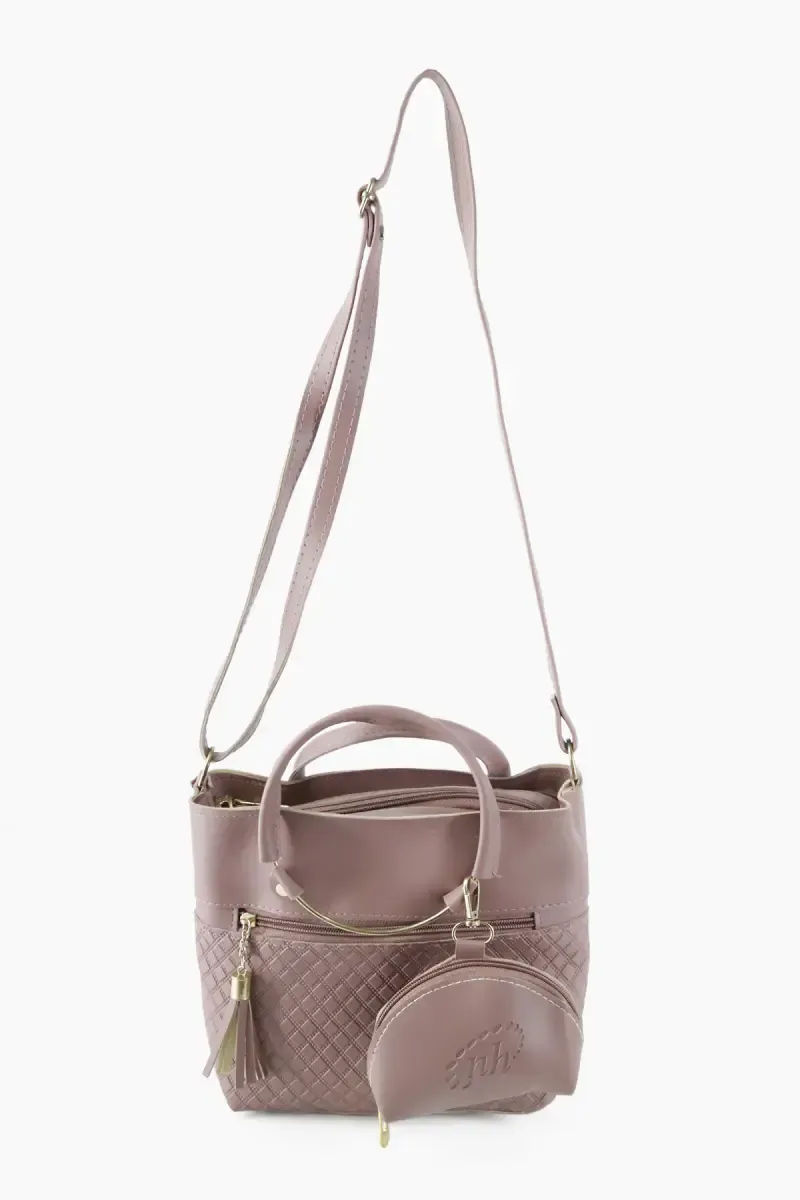 Solid Sling Bag with Pouch for Women & Girls