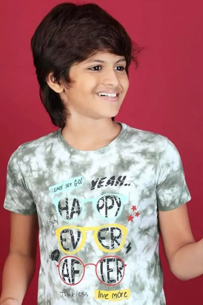 Tie & Dye Print Cotton T-shirt for Boy