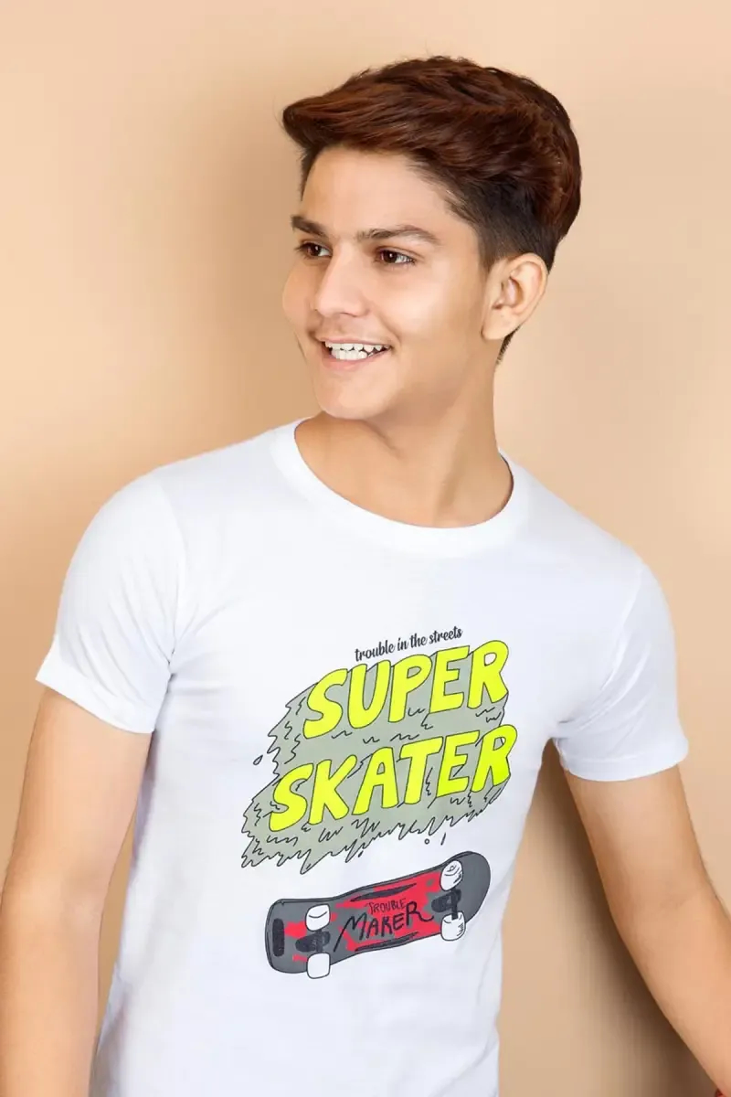 Graphic Print Cotton T-shirt for Boy