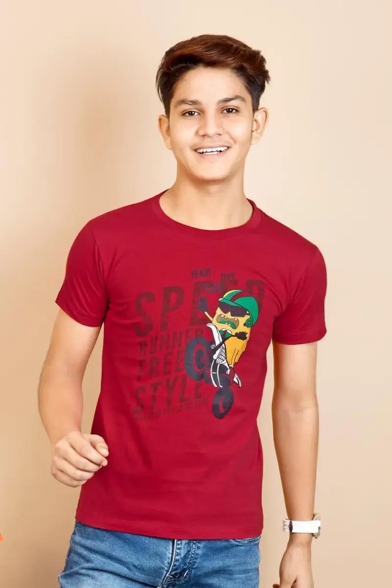 Cotton Typographic Print T-shirt for Boy