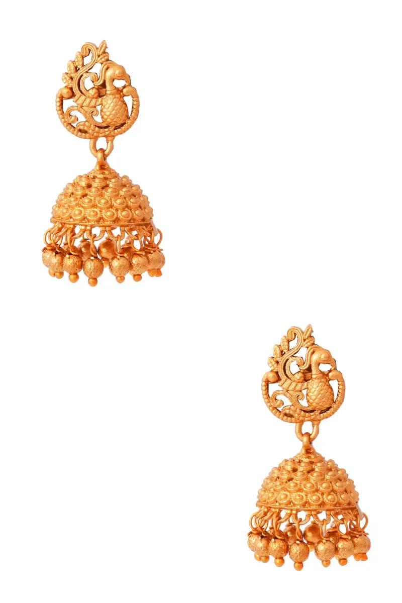 Peacock Design Jhumki Earrings for Girls & Women