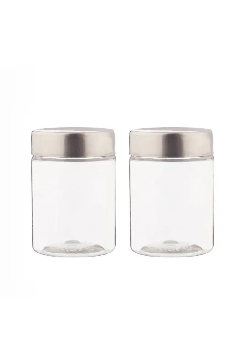 Pearlpet Plastic Plus Jar Container, Set of 2 - 1400ml (Each)