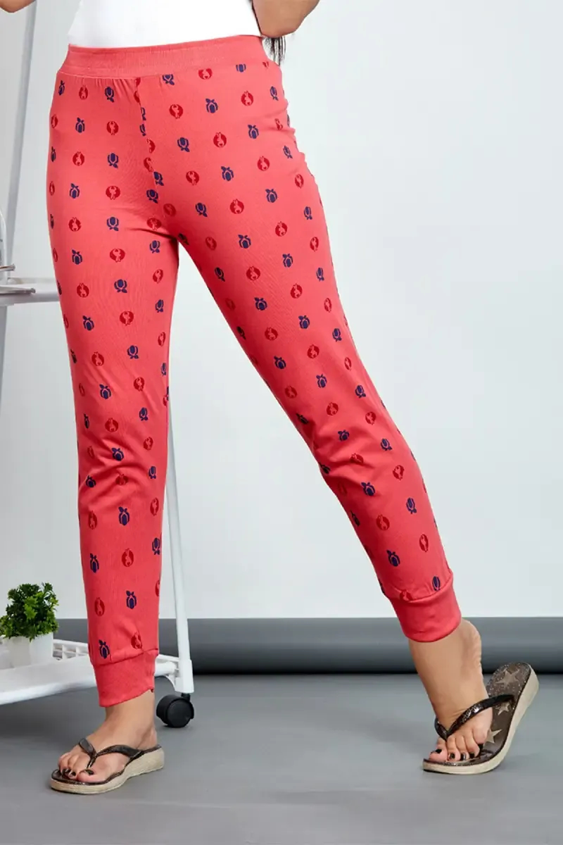 Girl's Cotton Hosiery Printed Track Pant (2 - 12 Yrs)