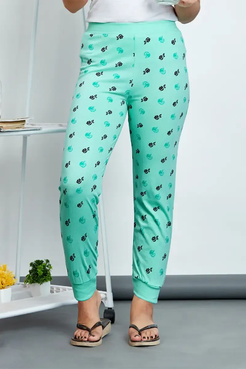 Girl's Cotton Hosiery Printed Track Pant (2 - 12 Yrs)