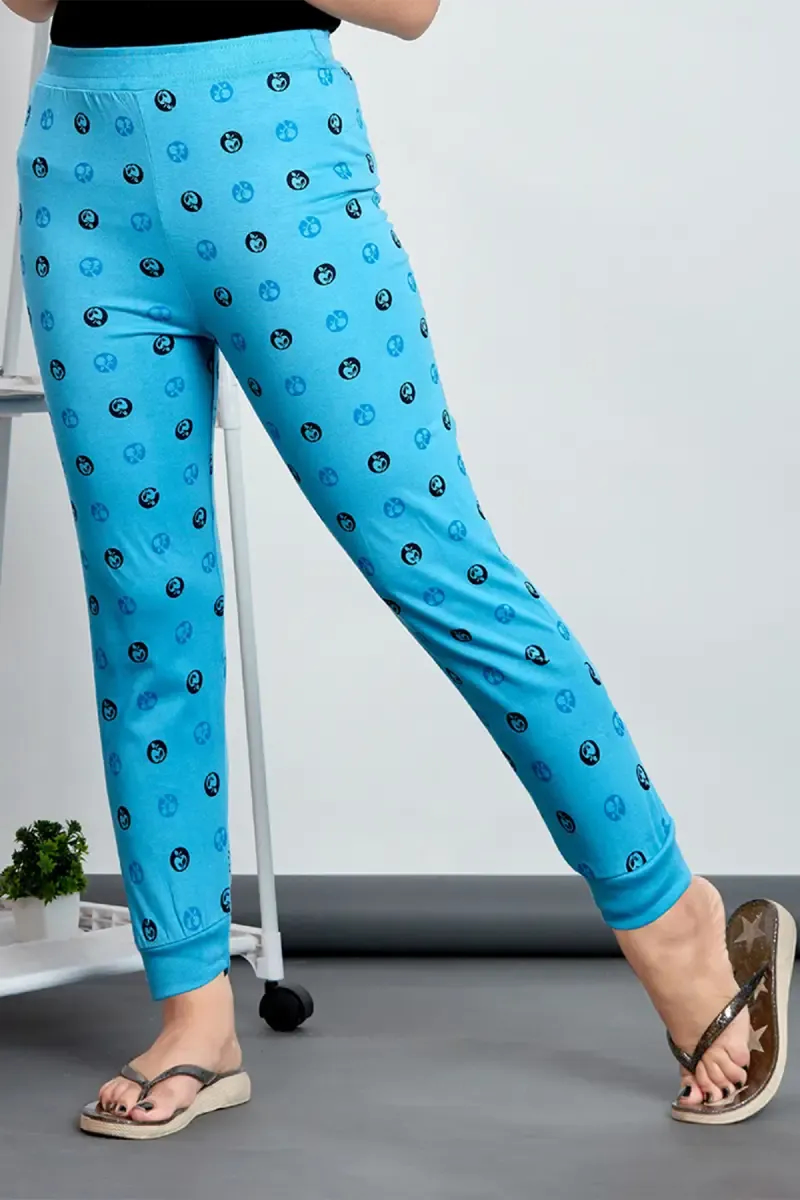 Girl's Cotton Hosiery Printed Track Pant (2 - 12 Yrs)