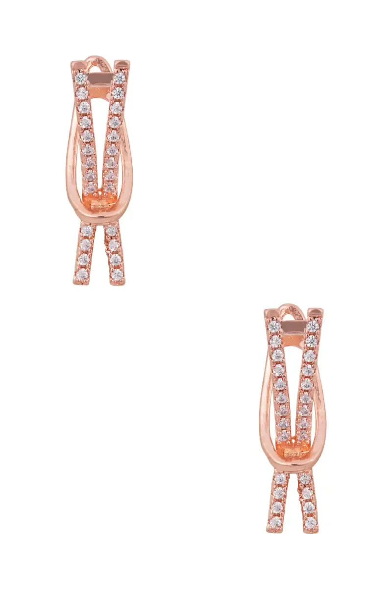 Rose Gold Clip On Stud Earrings for Girls & Women