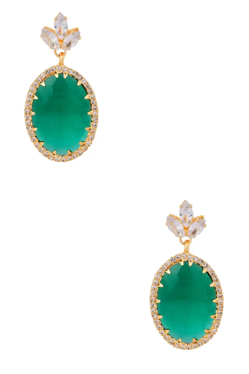 Oval Shape Dangle Earrings for Girls & Women